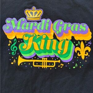 Mardi Gras King Black T-Shirt